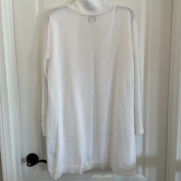 NTW white Button Sleeve flyaway sweater size XXL - Picture 8 of 12